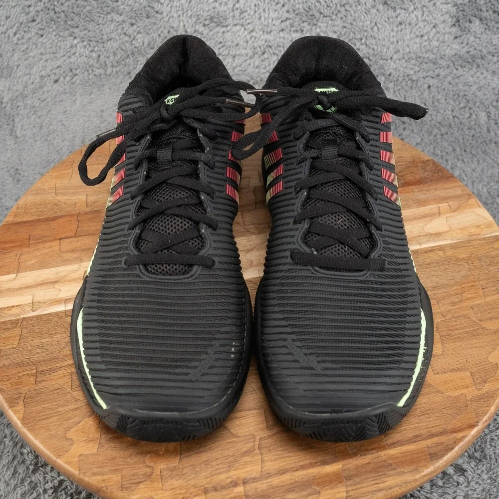 KSwiss Hypercourt Express 2 Tennis Shoes Men's US 13, Black & Neon Green